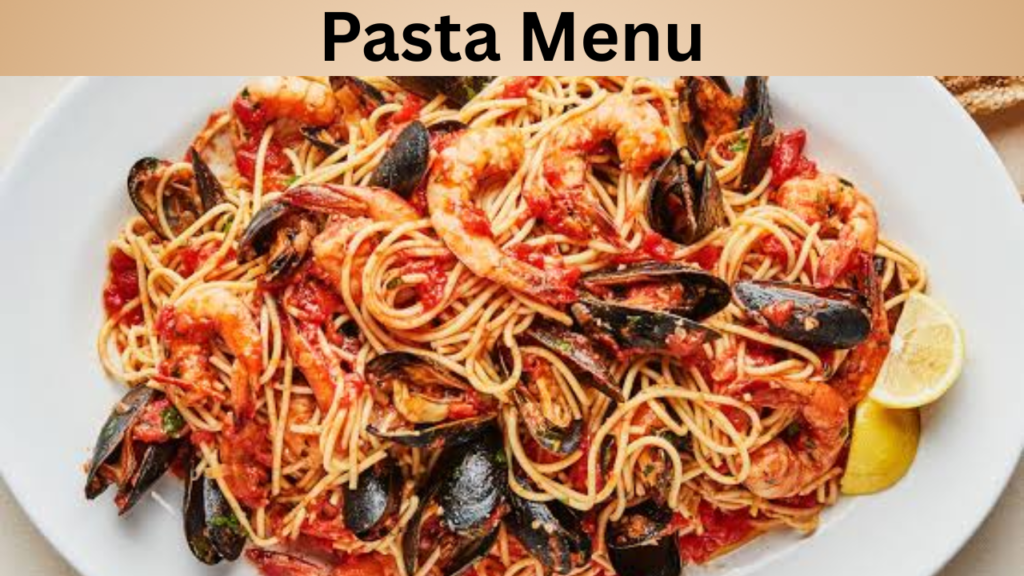 Pasta Menu