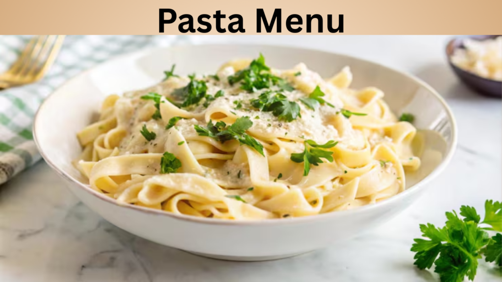 Pasta Menu