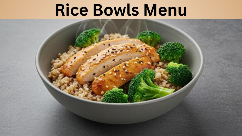 Rice Bowls Menu