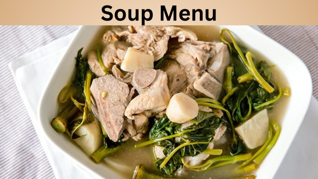 Soup Menu